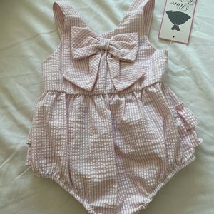 NWT 18mo Pink/White Romper - Rare Editions (Macys)